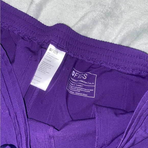 Figs Yola Skinny Scrub Bottoms Pants Purple XL Petite - Picture 3 of 3